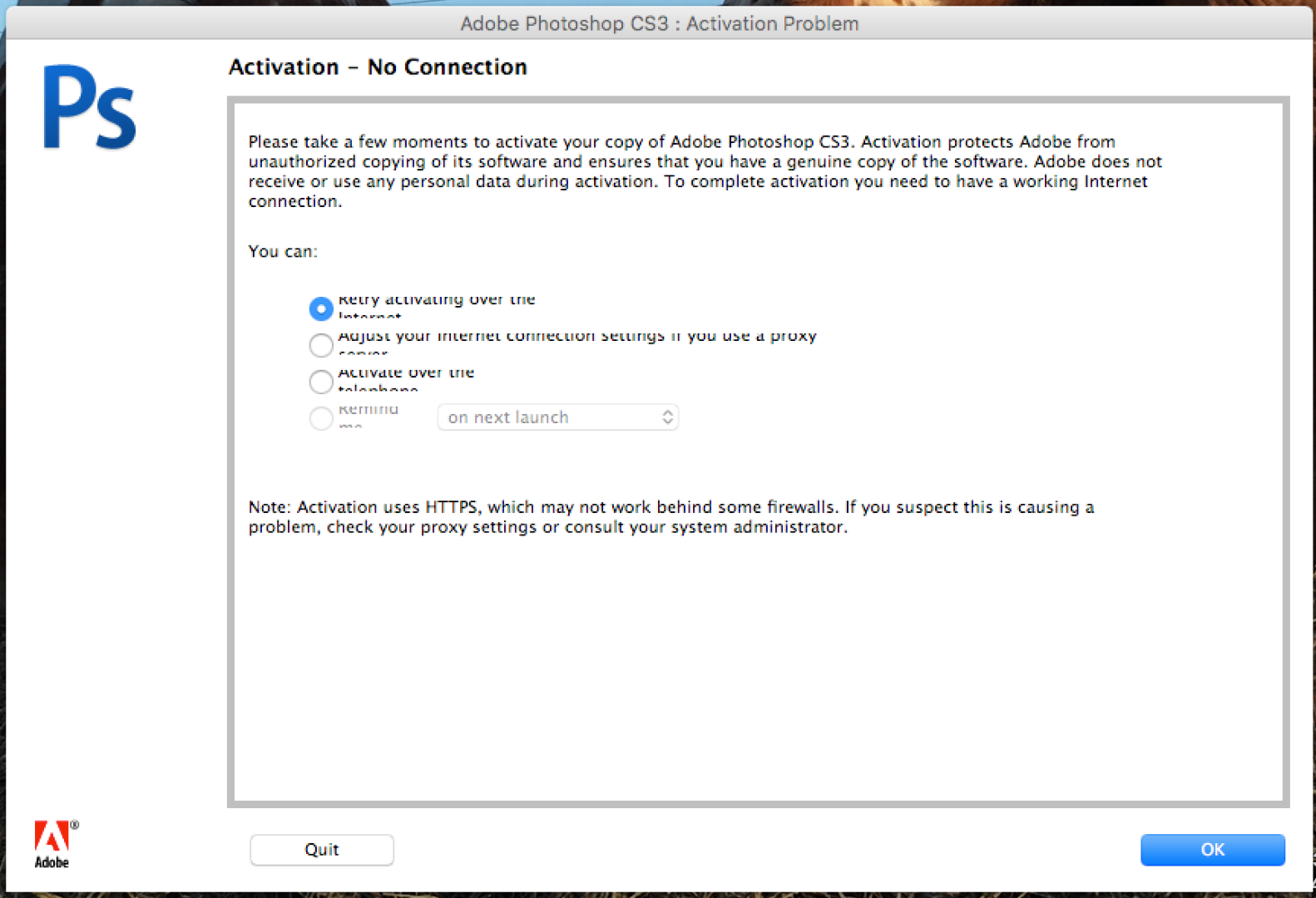 Solved: re-activating CS3 under Mac OS - Adobe Community - 9436651